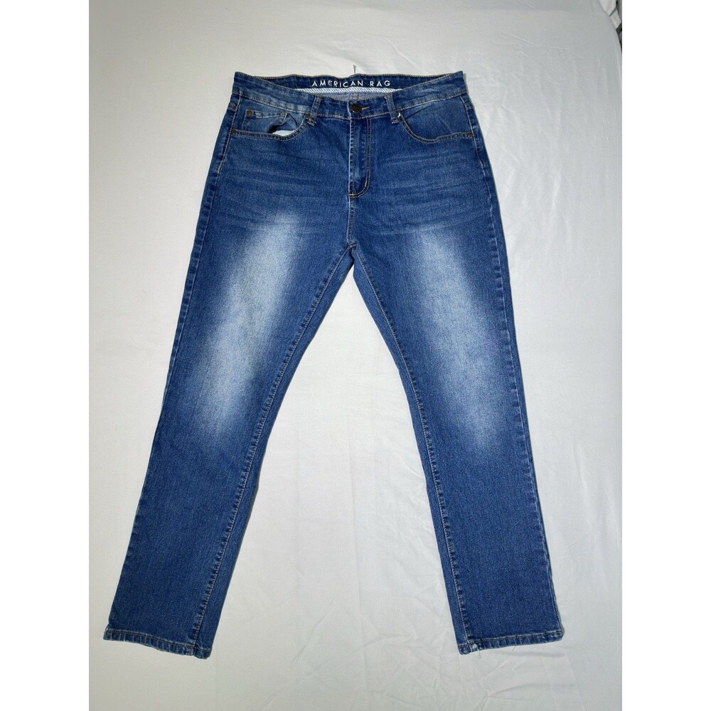 American Rag Jeans Mens 34x30 Blue Denim Straight Leg Medium Wash